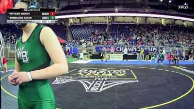 Girls-120 lbs Champ. Round 1 - Maddison Lipchik, Riverview Community H.s. Girls vs Eva Zimnicki, West Bloomfield Hs Girls