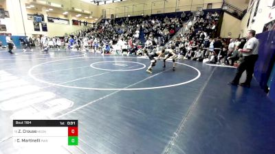 133 lbs Consi Of 8 #1 - Zane Crouse, Bishop McDevitt-Harrisburg vs Colby Martinelli, Pennridge