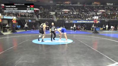 165 lbs Champ. Round 2 - Brayden Peet, Wis.-Whitewater vs Mark Troni, Wash. & Lee