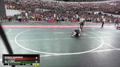 70 lbs Champ. Round 2 - Eli Stuebs, Neenah Youth Wrestling vs Patrick Komperud, Blue Demons-GET