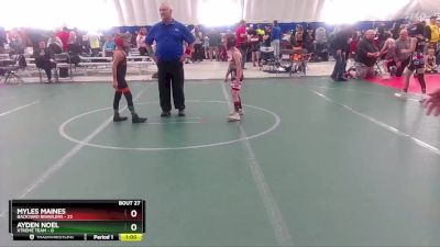 52 lbs Round 7 (8 Team) - Myles Maines, Backyard Brawlers vs Ayden Noel, Xtreme Team