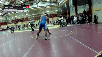 285 lbs Cons. Round 3 - Joey Favia, Marmion Academy vs Redmond Lindsey, Bixby