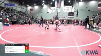 90 lbs Quarterfinal - Kamden Turner, Owasso Takedown Club vs Johnathon Primeaux, Henryetta Knights Wrestling Club