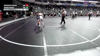 72 lbs 3rd Place - Brooklyn Agosto, Lawrence Elite WC vs Winnie Brown, Team Tulsa WC