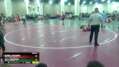 132 lbs Round 1 (10 Team) - Seth Breeding, Venice Warriors vs Daniel Navarro, Wrestling University