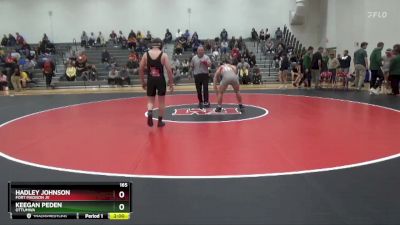 165 lbs Round 5 - Keegan Peden, Ottumwa vs Hadley Johnson, Fort Madison JV