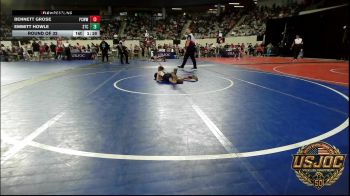 58 lbs Round Of 32 - Bennett Grose, Ponca City Wildcat Wrestling vs Emmitt Howle, Shawnee Takedown Club