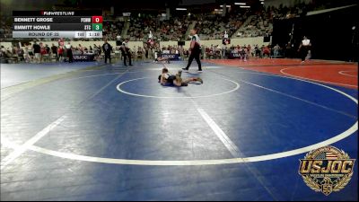 58 lbs Round Of 32 - Bennett Grose, Ponca City Wildcat Wrestling vs Emmitt Howle, Shawnee Takedown Club