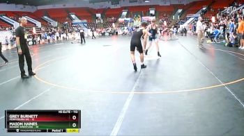 112 lbs Semifinal - Grey Burnett, Perrysburg WC vs Mason Haines, Dundee Wrestling