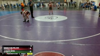 93 lbs Quarterfinals (8 Team) - Simon Hjelmeland, Centennial vs Carson Besel, St. James