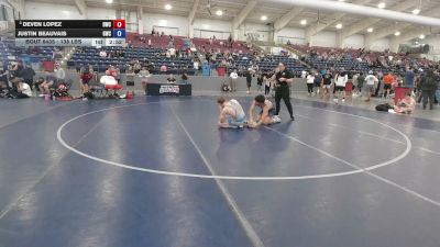138 lbs Champ. Rd Of 16 - Deven Lopez, Duran Wrestling Club vs Justin Beauvais, Grindhouse Wrestling Club