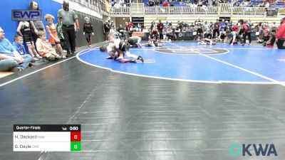 55 lbs Quarterfinal - Hank Deckard, Raw Wrestling Club vs Garrett Doyle, Cowboy Wrestling Club