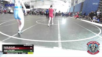 136 lbs Quarterfinal - Zoey Pulver, Takedown Express Wrestling Club vs Oliva Butler, Tonganoxie Wrestling Club