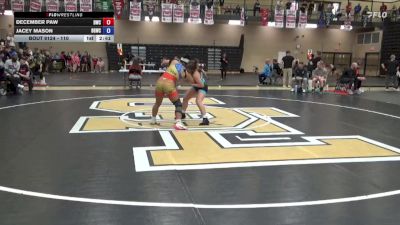 110 lbs Cons. Semis - December Paw, Doomsday Wrestling Club vs Jacey Mason, Big Game Wrestling Club