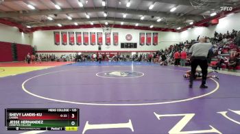 125 lbs Cons. Round 2 - Jesse Hernandez, Cerritos College vs Shevy Landis-Ku, Lassen