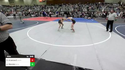 95 lbs Consolation - Rhett Arsenault, Warriors Of Christ vs Archie Mendez, Nevada Elite