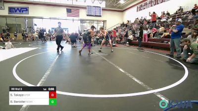 130 lbs Rr Rnd 3 - Sam Takape, Kingfisher YellowJackets vs Brodie Banister, Newkirk Takedown Club