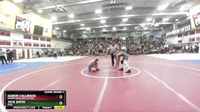 138 lbs Champ. Round 3 - Aaron Callirgos, Desert Ridge High School vs Tate Smith, Pima