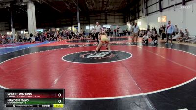 126 lbs Round 1 (4 Team) - Wyatt Watkins, CAPITAL CITY WRESTLING CLUB vs Hayden Mayo, GROUND UP USA