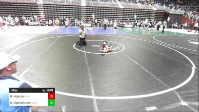 43 lbs Semifinal - Bodhi Hopson, Sturgis Youth WC vs Noah Becklehimer, Widefield WC