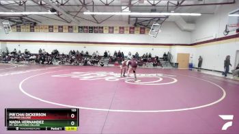 123 lbs 3rd Place Match - Nadia Hernandez, Mt. San Antonio College vs Pir`chai Dickerson, Palomar College