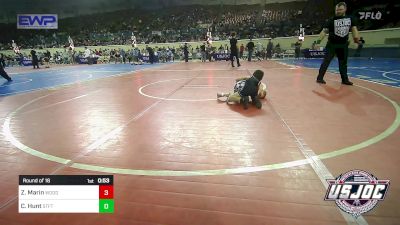 43 lbs Round Of 16 - Zerek Marin, Woodward Youth Wrestling vs Colin Hunt, Standfast