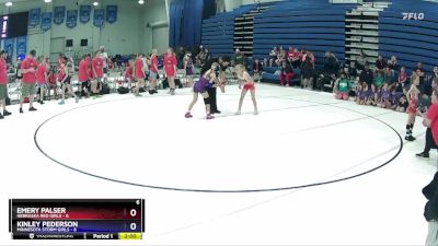 60 lbs Round 4 (6 Team) - Emery Palser, Nebraska Red Girls vs Kinley Pederson, Minnesota Storm Girls