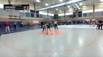 130lbs Champ. Round 4 - Kaycee Potts, Kelso (Girls) vs Angie Monday, Othello (Girls)