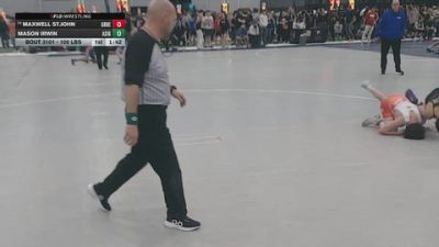 100 lbs Champ. Rd Of 16 - Mason Irwin, All I See Is Gold Academy vs Maxwell St.John, Greater Heights