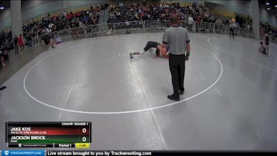 126 lbs Champ. Round 1 - Jackson Brock, Ohio vs Jake Kos, MN Elite Wrestling Club