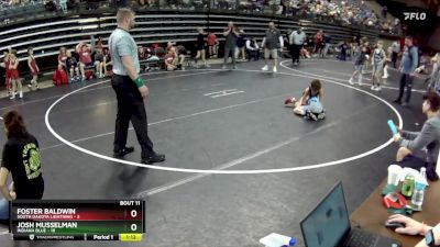 70 lbs Round 4 (6 Team) - Josh Musselman, Indiana Blue vs Foster Baldwin, South Dakota Lightning