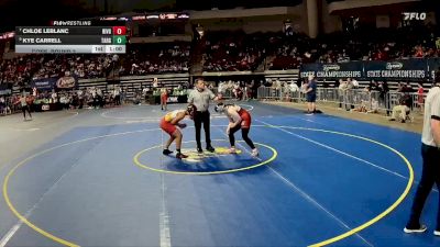 G 138 lbs Cons. Round 2 - Chloe Leblanc, Riverdale Girls vs Kye Carrell, Tara Girls