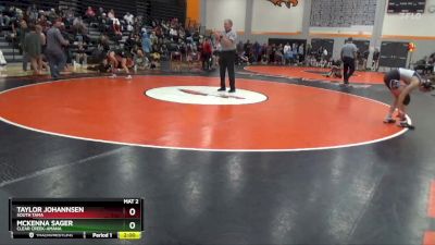 110 lbs Cons. Round 2 - Taylor Johannsen, South Tama vs Mckenna Sager, Clear Creek-Amana