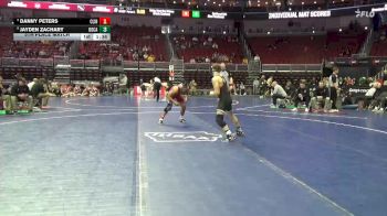 3A-150 lbs 5th Place Match - Danny Peters, Clinton vs Jayden Zachary, Dowling Catholic