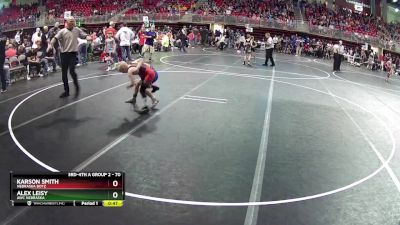 70 lbs Champ. Round 2 - Karson Smith, Nebraska Boyz vs Alex Leisy, AWC Nebraska