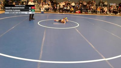35-42 lbs Quarterfinal - Wacey Wasserburger, Midwest Destroyers vs Ralston Florang, Kearney Matcats