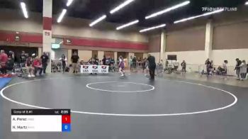 72 kg Consi Of 8 #1 - Autumn Perez, Oregon vs Hayleigh Martz, Maine Trappers Wrestling Club