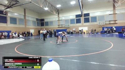 130lbs Cons. Round 2 - Lily Key, Sumner (Girls) vs Rebekah Andres, Ferndale (Girls)