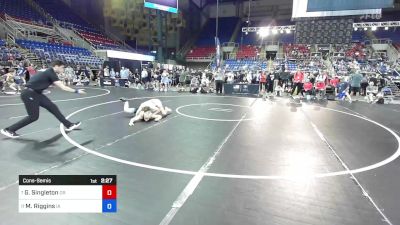 120 lbs Cons-semis - Gage Singleton, OR vs Maximus Riggins, IA