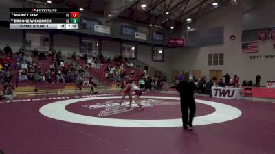 138 lbs Champ. Round 1 - Audrey Diaz, Pacific University vs Brooke Wieczorek, Schreiner University