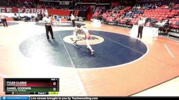 2A 106 lbs Champ. Round 1 - Tyler Clarke, Chatham (Glenwood) vs Daniel Goodwin, Chicago (St. Patrick)