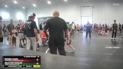 50 lbs Cons. Round 3 - Bowen Lewis, Summerville Takedown Club vs Braxton Haigler, Cobra Wrestling Club