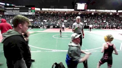 49 lbs Champ. Round 1 - Kenzley Hodge, CNY2 vs Gianna Dunbar, BLM1