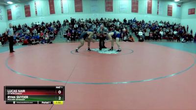 144 lbs Semifinal - Ryan Snyder, Poland Seminary vs Lucas Nair, Cf Northwest