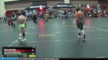 70 lbs Round 2 (6 Team) - Braxton Whitlow, Contenders Wrestling Academy Green vs Milo Gifford, Panhandle All-Stars