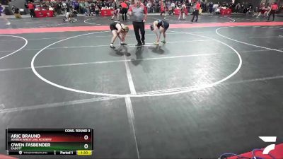 135 lbs Cons. Round 3 - Owen Fasbender, Cadott vs Aric Braund, Askren Wrestling Academy