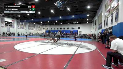 157 Boys Quarterfinal - Julian Cordova, Southwest (EC) vs Ryan Carroll, Granite Hills