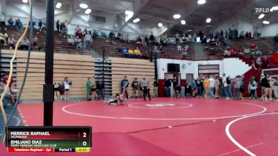 113 lbs Cons. Round 2 - Emiliano Diaz, Perry Meridian Wrestling Club vs Merrick Raphael, Valparaiso