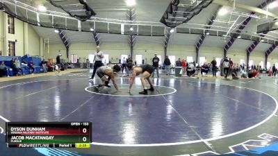 133 lbs Semifinal - Jacob Macatangay, Purdue vs Dyson Dunham, Virginia Military Institute