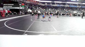 66 lbs Quarterfinal - Adilyn Schrader, Hammerin Hawks WC vs Adalie Parker, East Kansas Eagles